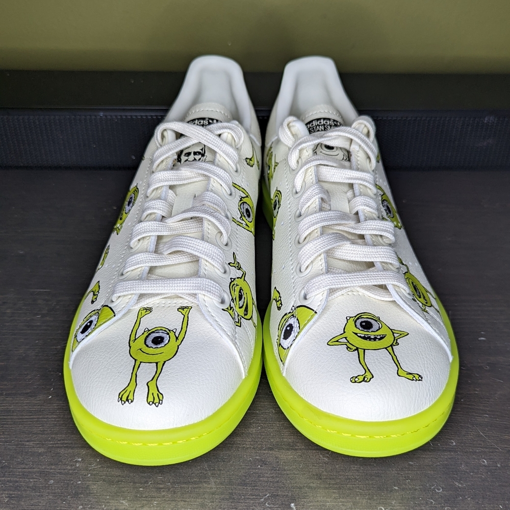 Monsters Inc. x Adidas Stan Smith 'Mike Wazowski' FZ2706 M's Sz 7 W's Sz 5.5